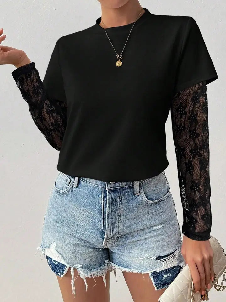 Mirelle Lace Layered Tee