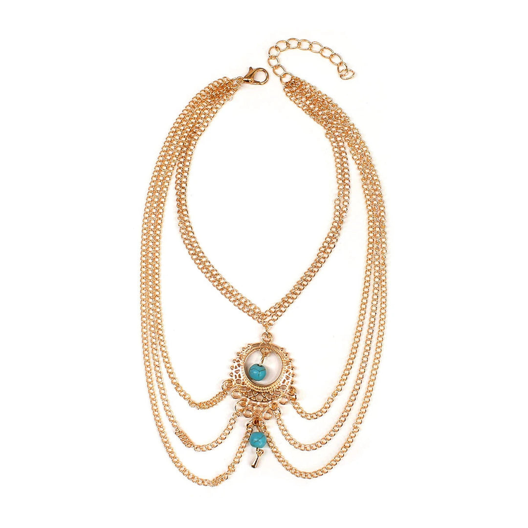 Medallion Multi-Chain Anklet