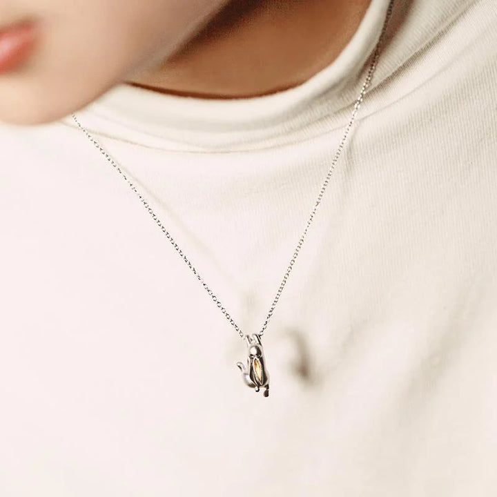 Silver Hare Pendant Necklace