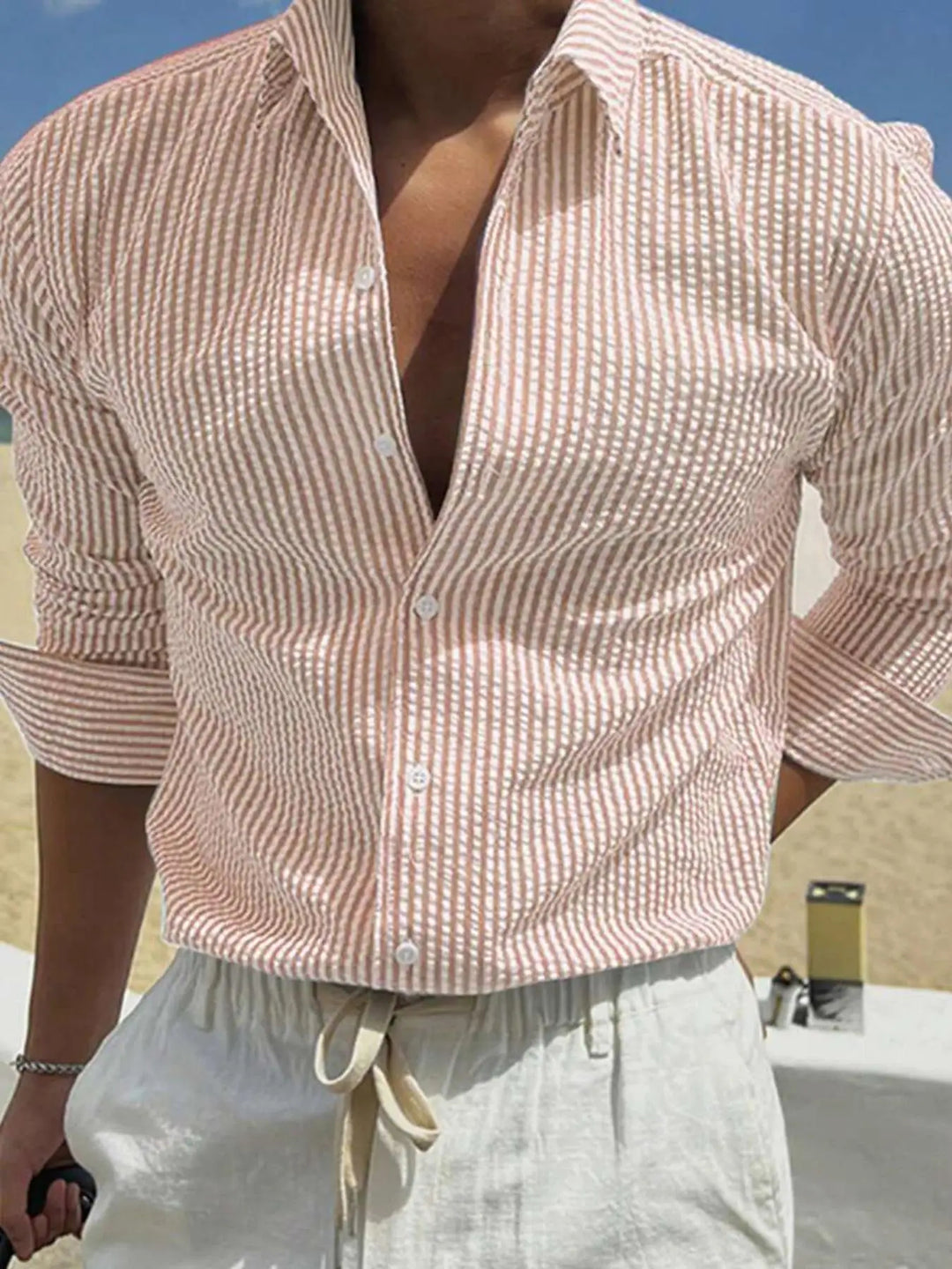 Cabo Striped Button-Up