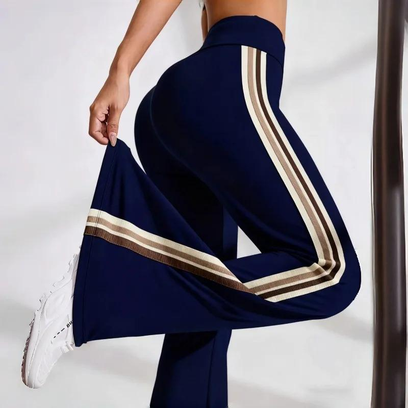 Sculpt Stripe Yoga Flares