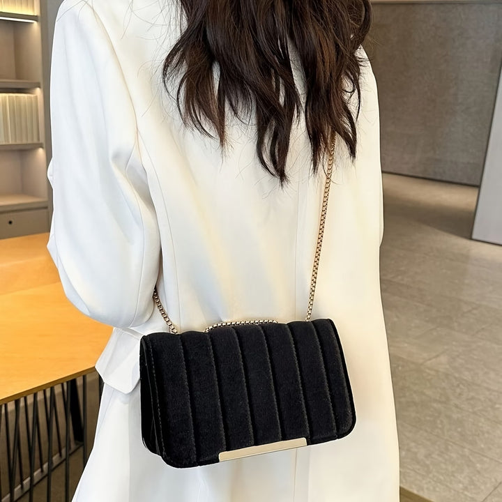 Valentina Velvet Chain Clutch