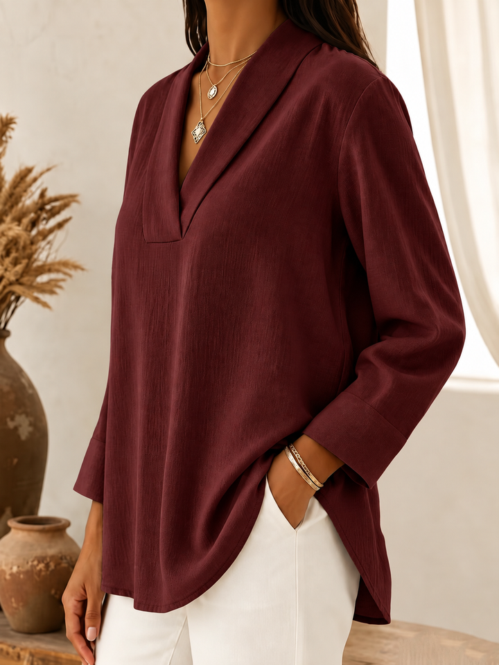 Aveline Shawl Collar Blouse