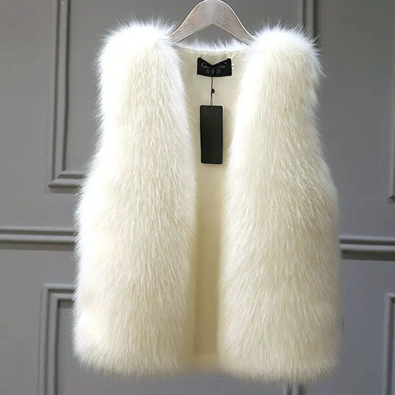 Lucent Faux Fox Fur Gilet