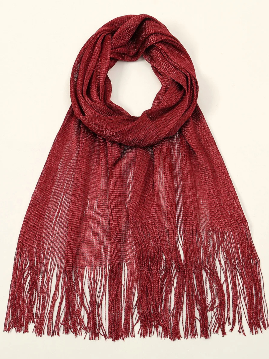 Twilight Metallic Fringe Shawl