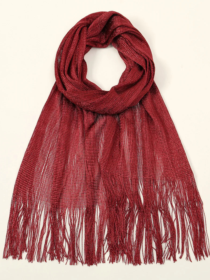 Twilight Metallic Fringe Shawl