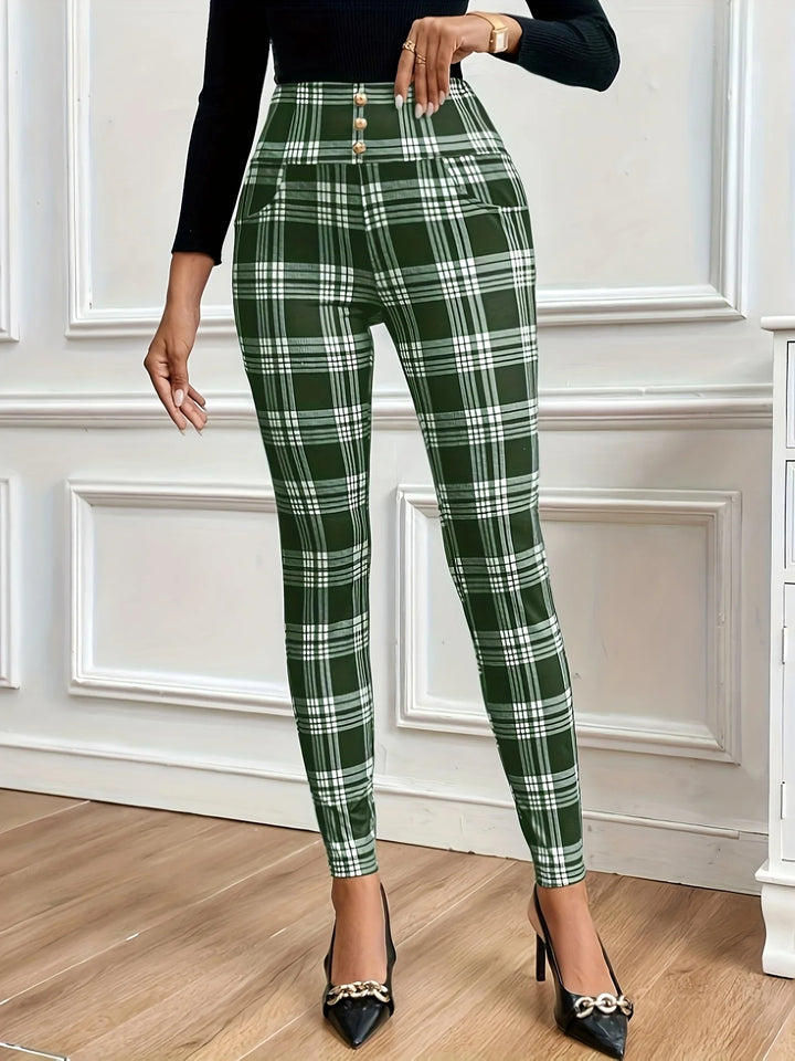 Madison High-Waist Plaid Legging