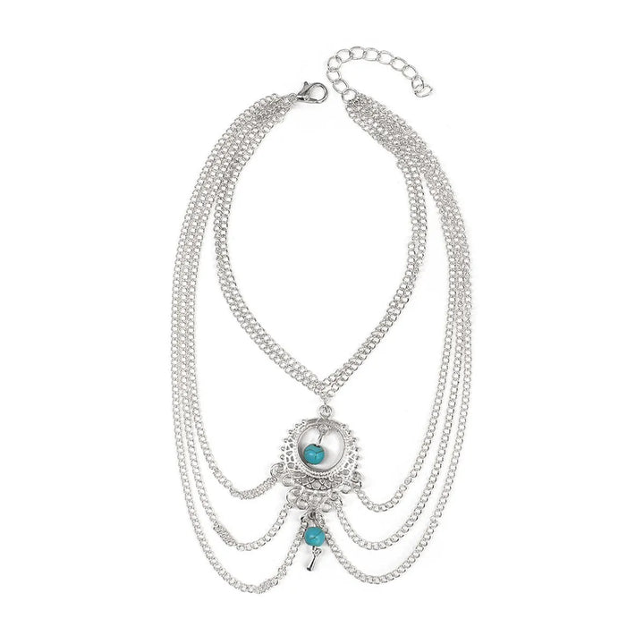 Medallion Multi-Chain Anklet