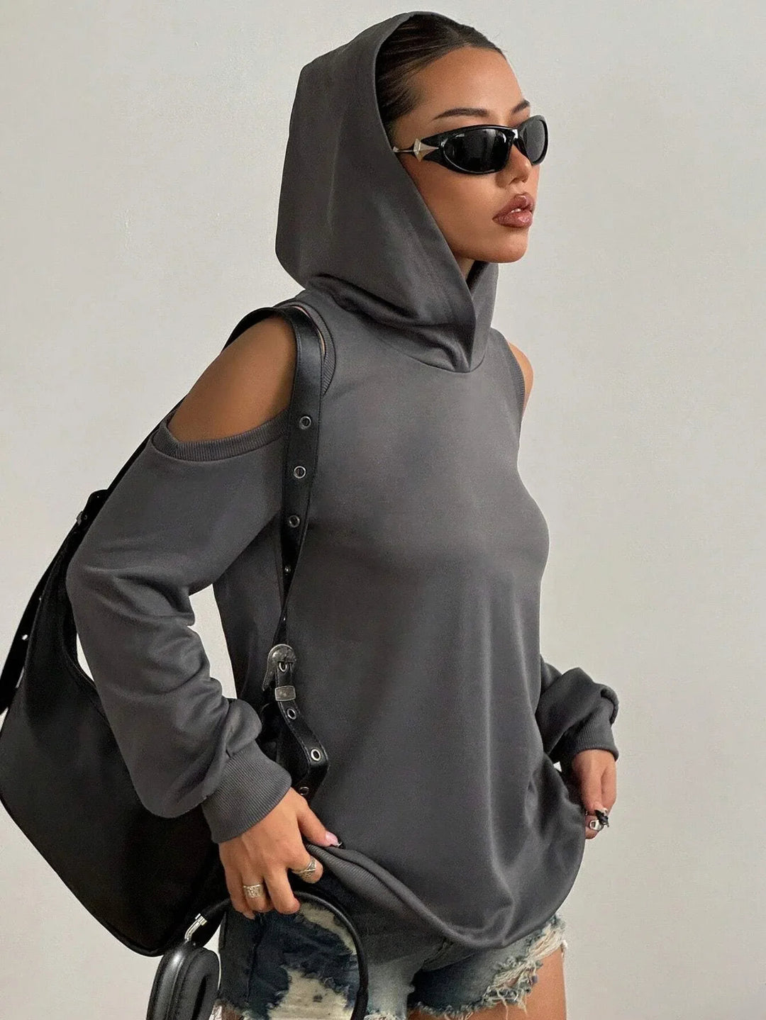 Essentia Off-Shoulder Hoodie