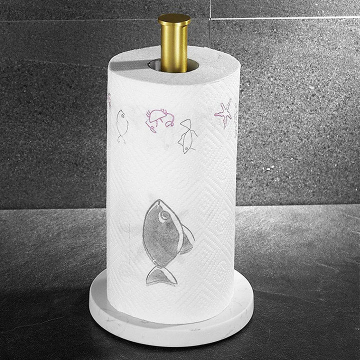 Marble & Gold Paper Towel Holder