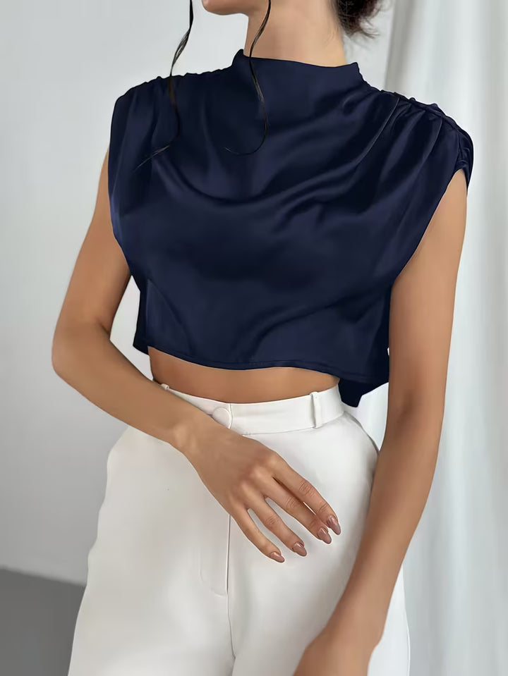 Silque Satin Drape Blouse
