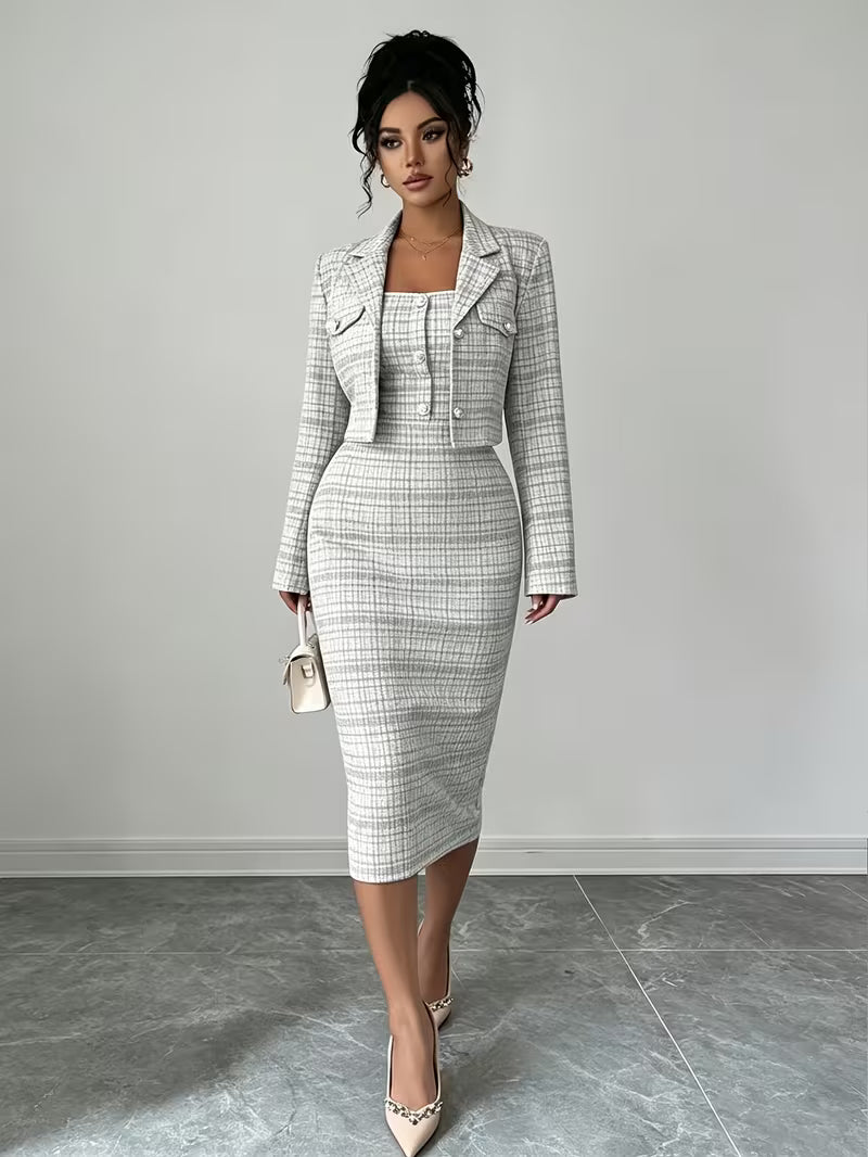 Beverly Plaid Tweed Set
