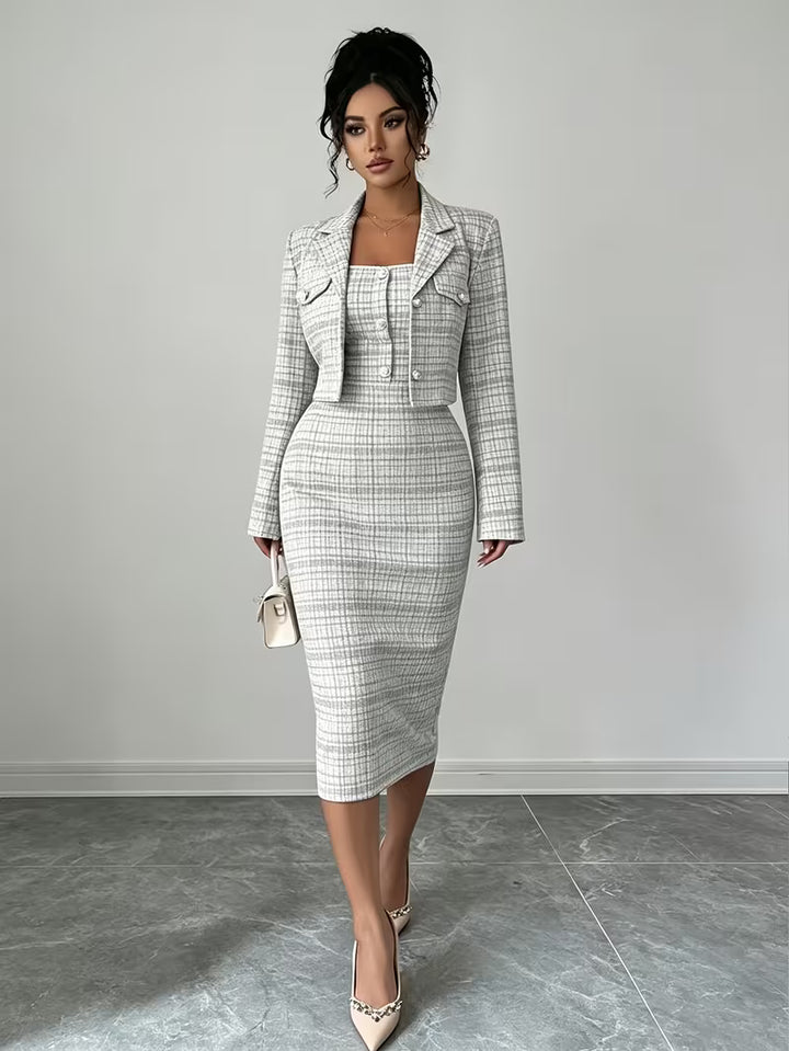 Beverly Plaid Tweed Set