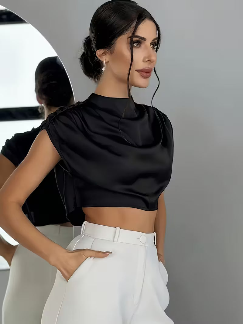 Silque Satin Drape Blouse
