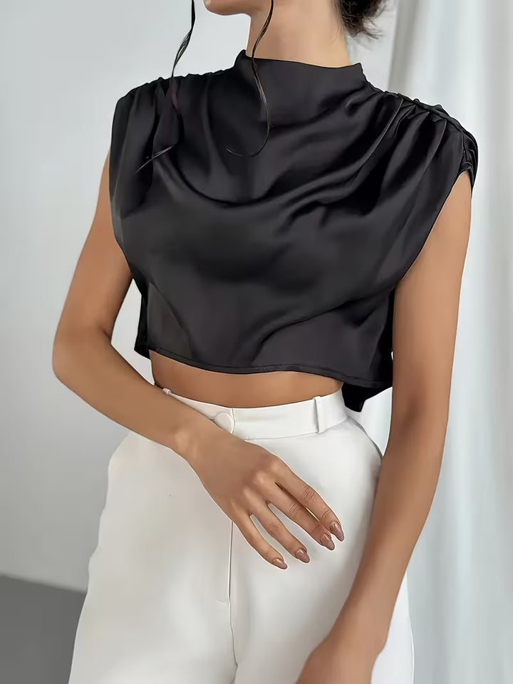 Silque Satin Drape Blouse