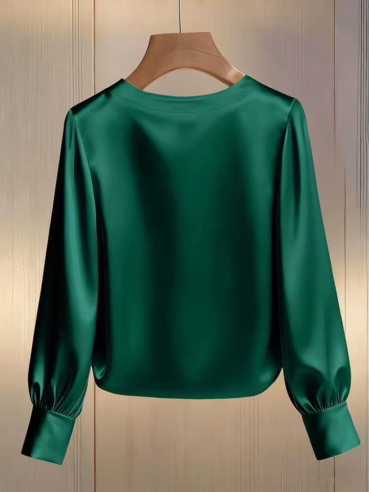 Cassia Pearl Satin Blouse