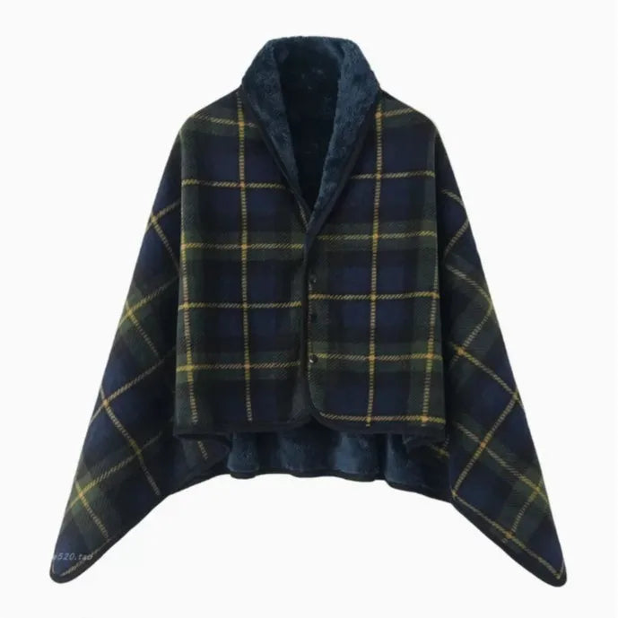 Hearthwood Plaid Blanket Shawl