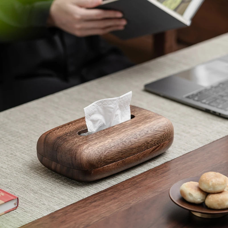 Pebble Wooden Tissue Box
