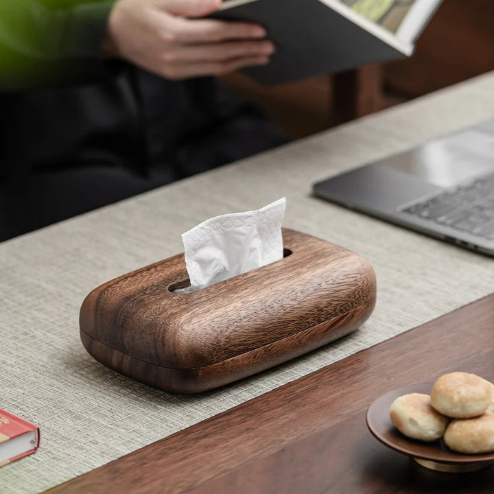Pebble Wooden Tissue Box