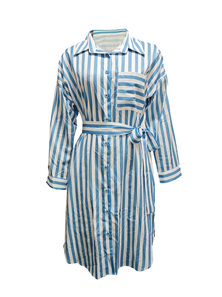 Cabana Striped Shirt Dress