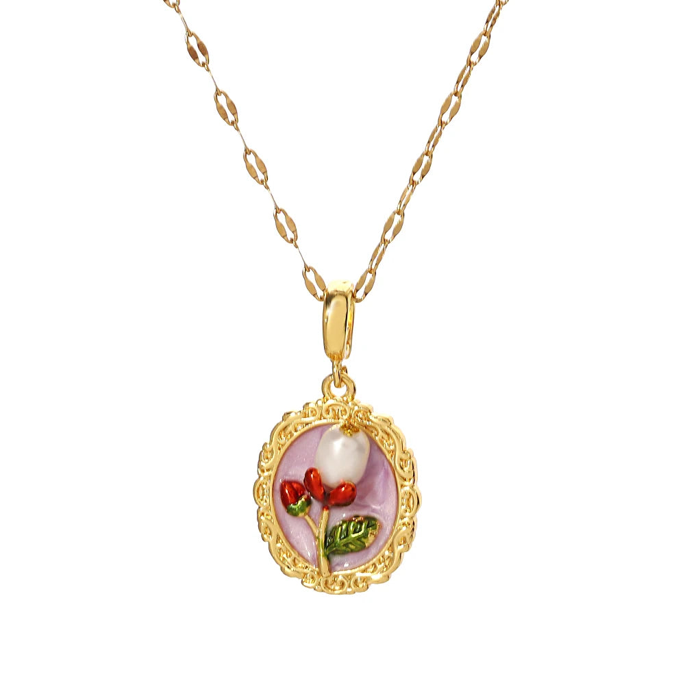 Heirloom Fleur Pendant Necklace