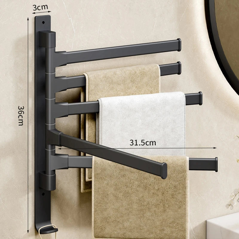 Modern Swivel Arm Bathroom Rack