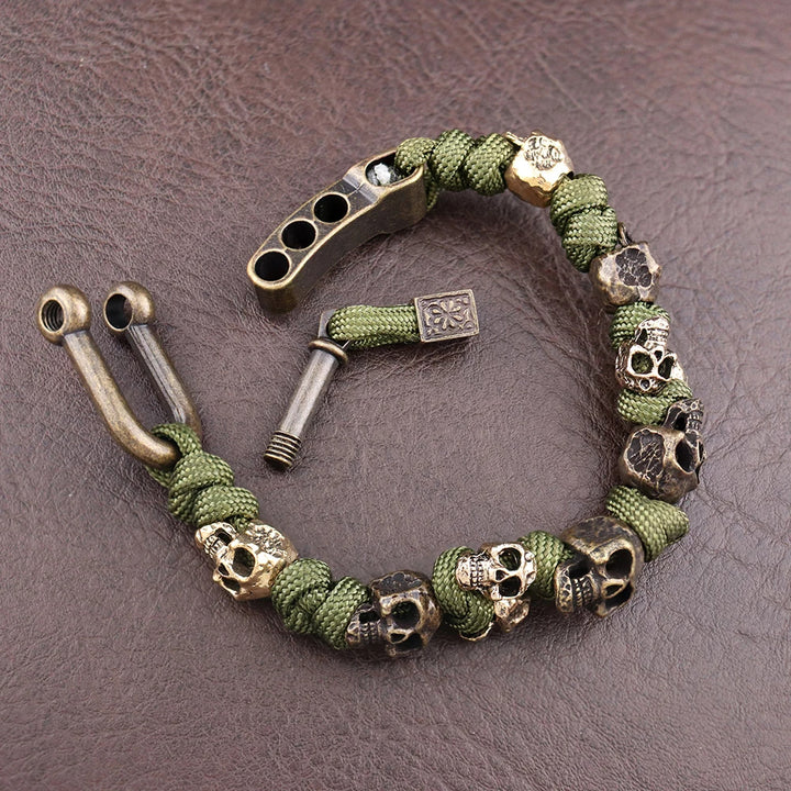 Skull Braided Paracord Bracelet