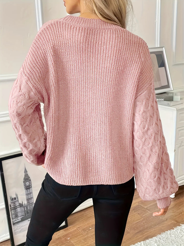 Trellis Diamond Knit Pullover
