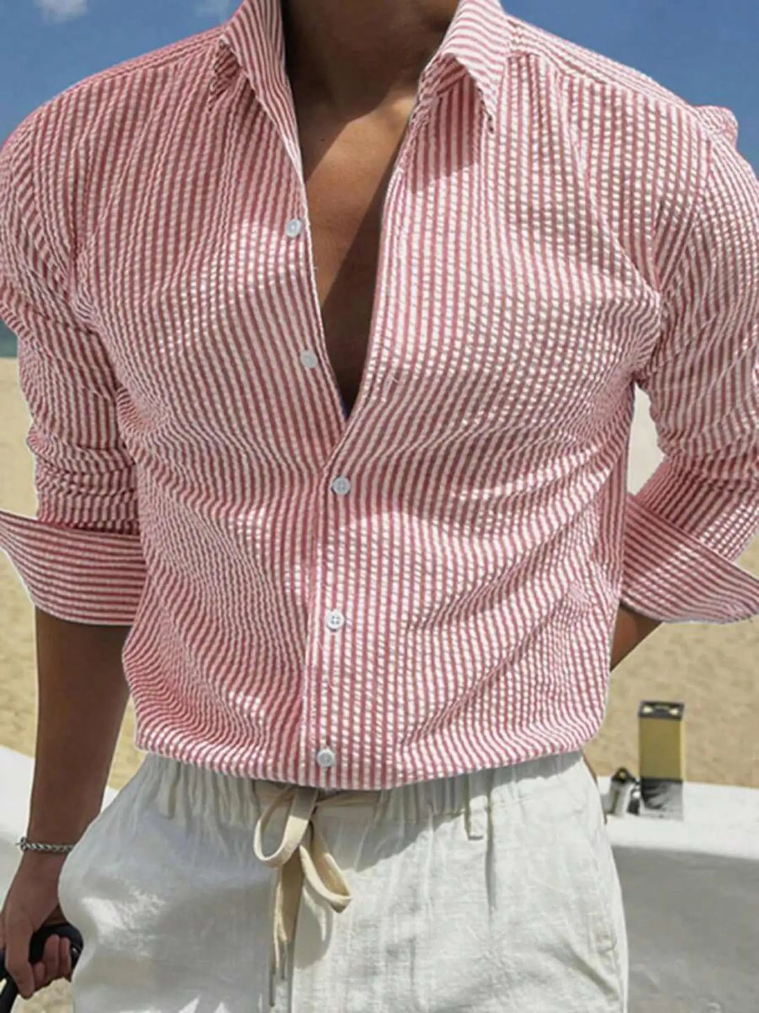 Cabo Striped Button-Up