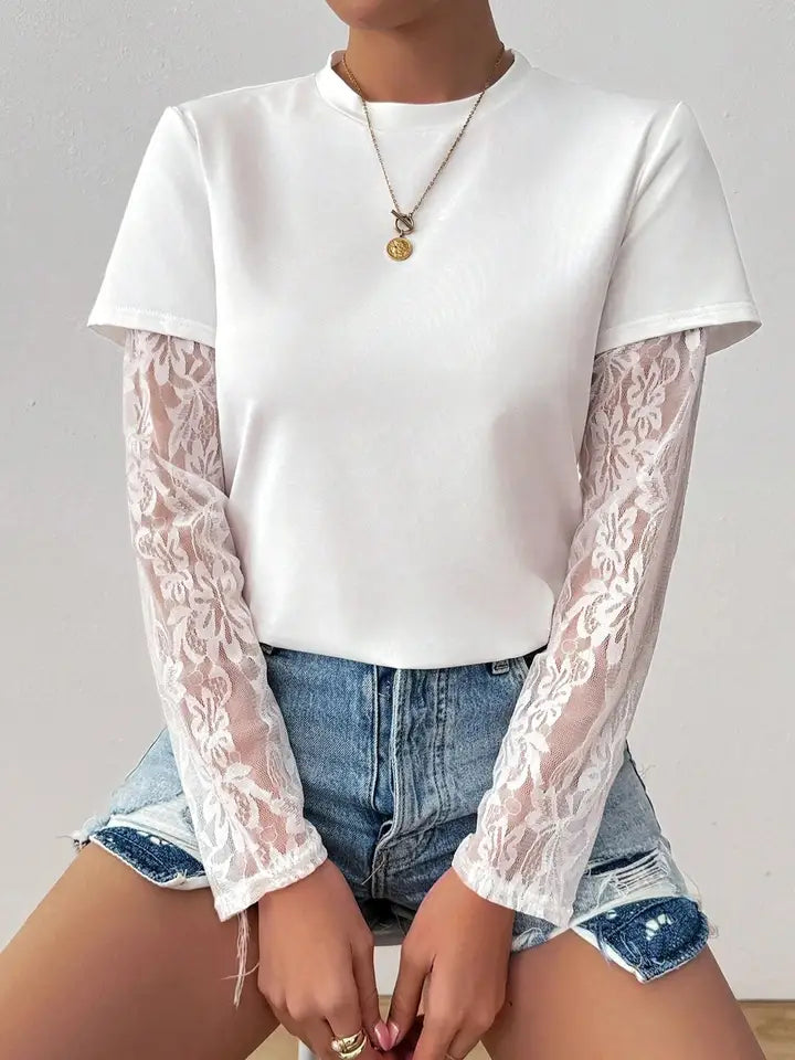 Mirelle Lace Layered Tee