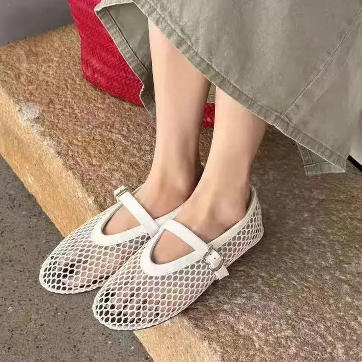 Mesh Mary Jane Flats