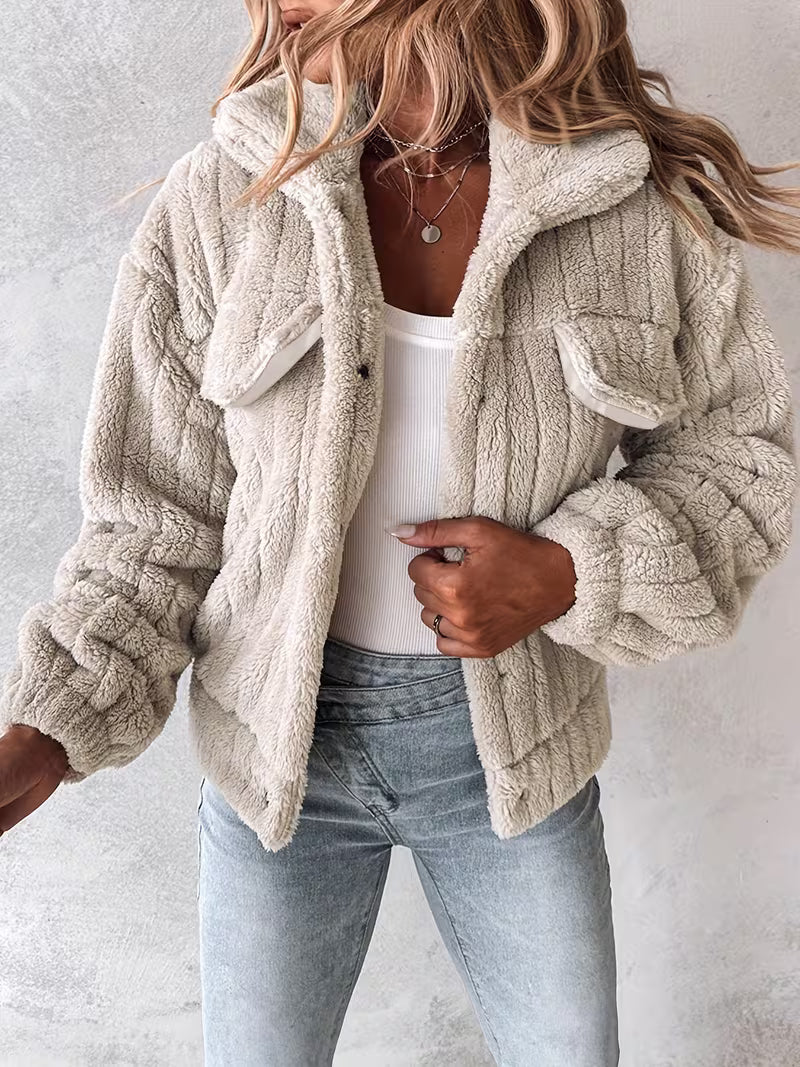 Amira Ribbed Fleece Sherpa