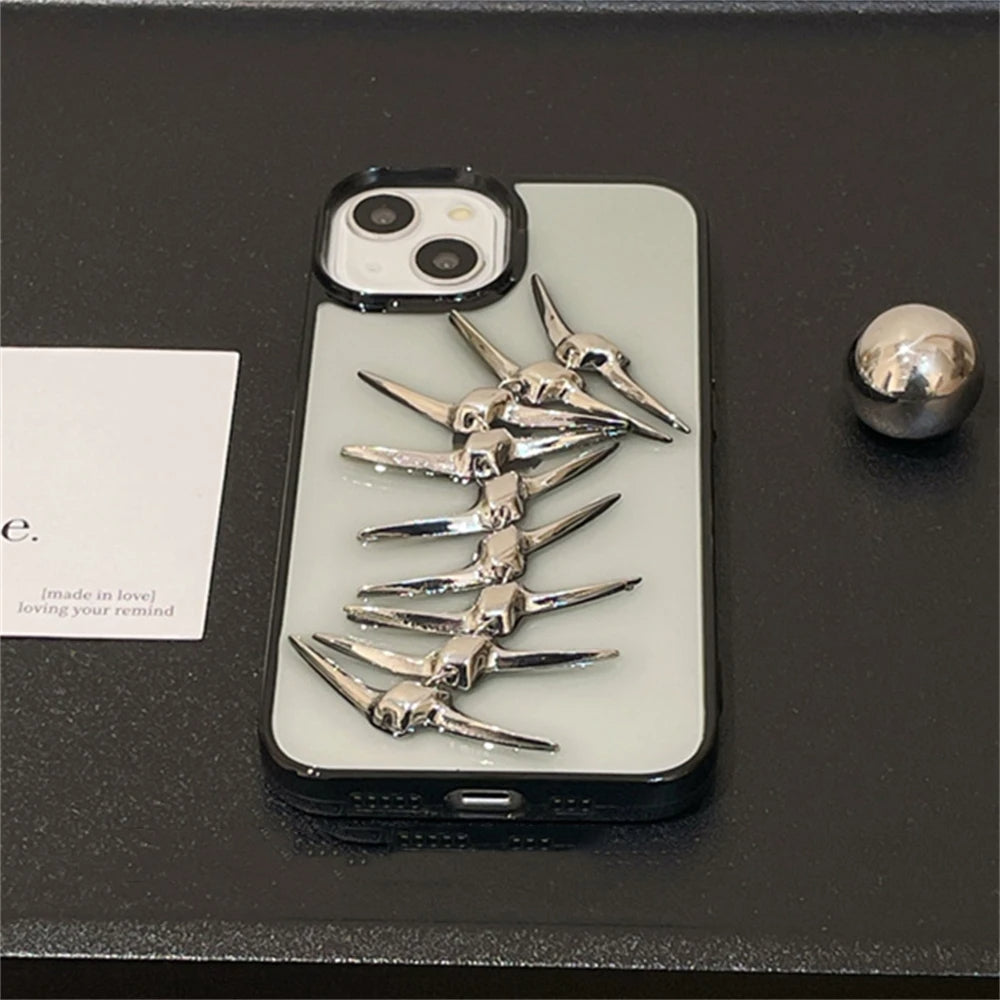 SpineGuard Metallic Fishbone iPhone Case