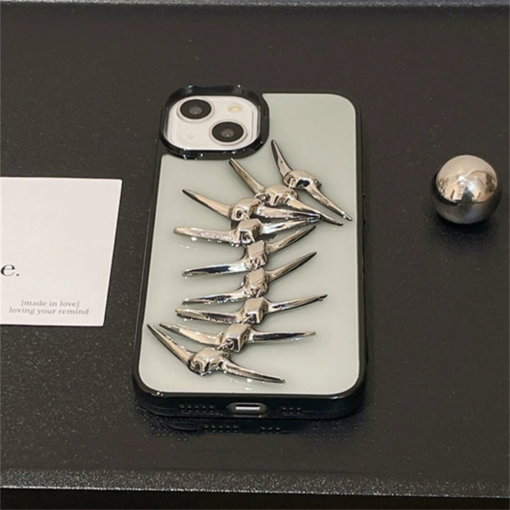 SpineGuard Metallic Fishbone iPhone Case