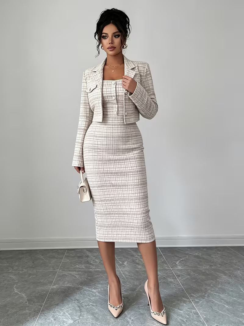 Beverly Plaid Tweed Set