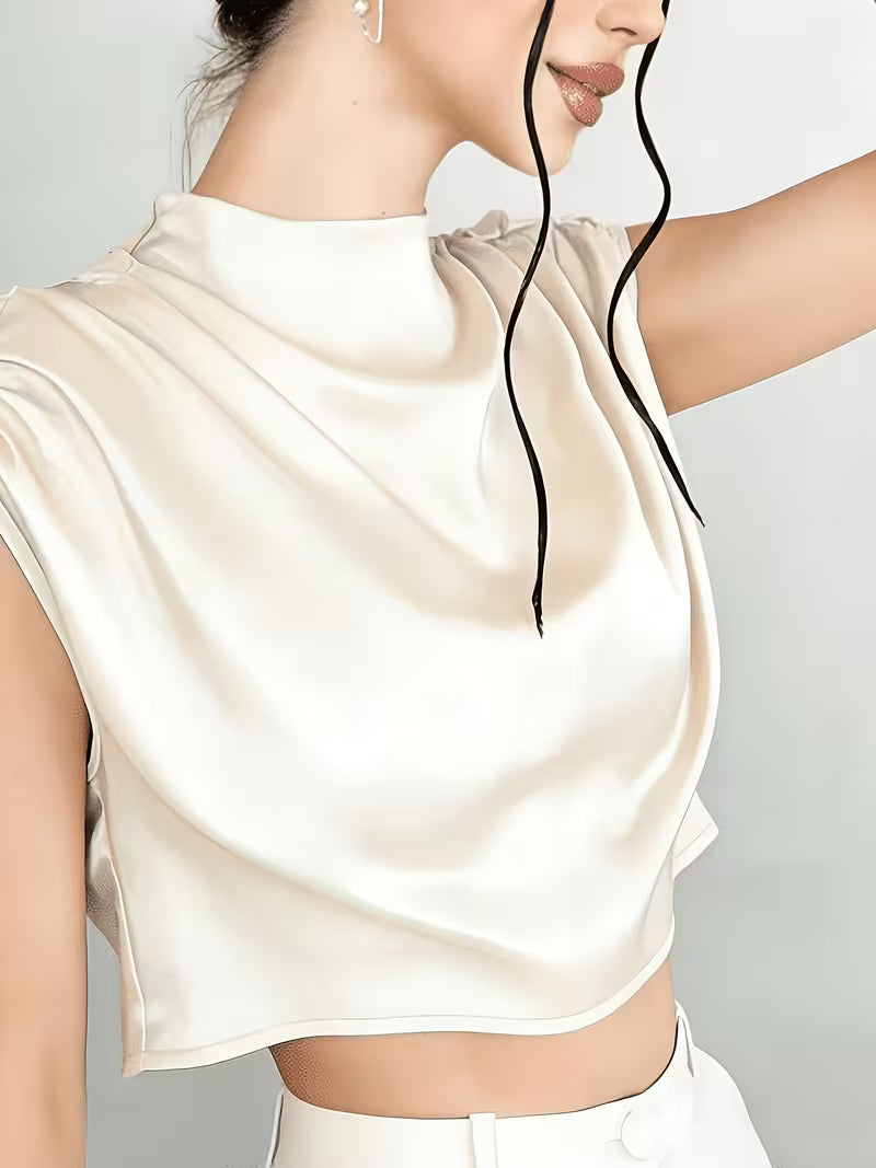 Silque Satin Drape Blouse