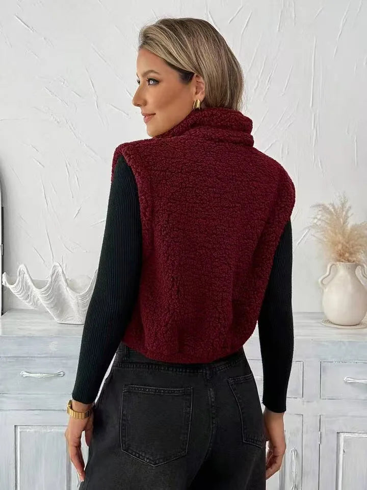 Vail Cropped Teddy Vest