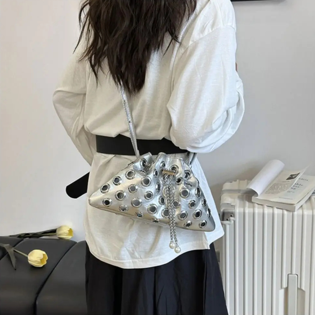 Triad Stud Shoulder Bag