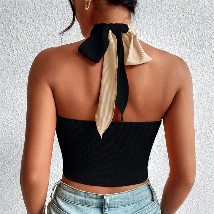Contour Cross-Halter Top
