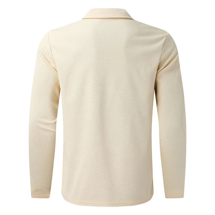 Waffle Knit Zip-Up