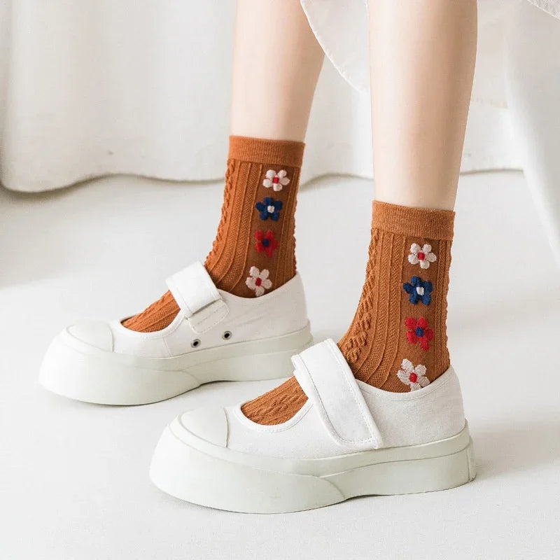 Fleur Embroidered Sock Set