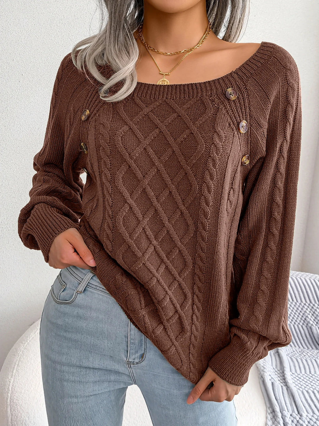 Bellamy Diamond Knit Pullover