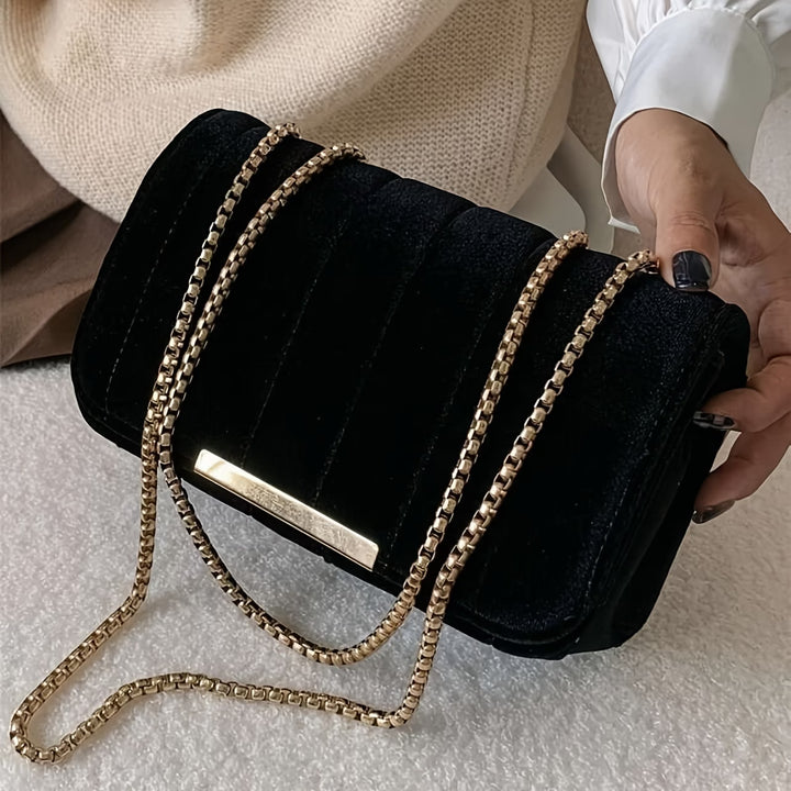 Valentina Velvet Chain Clutch