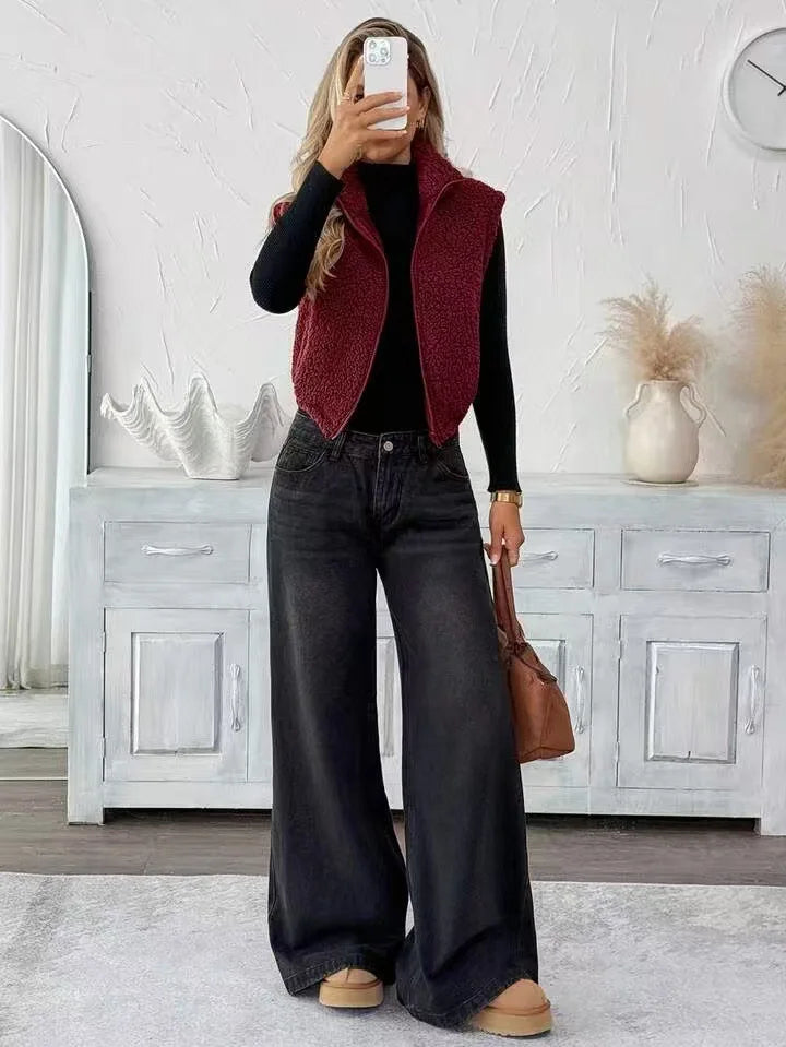 Vail Cropped Teddy Vest