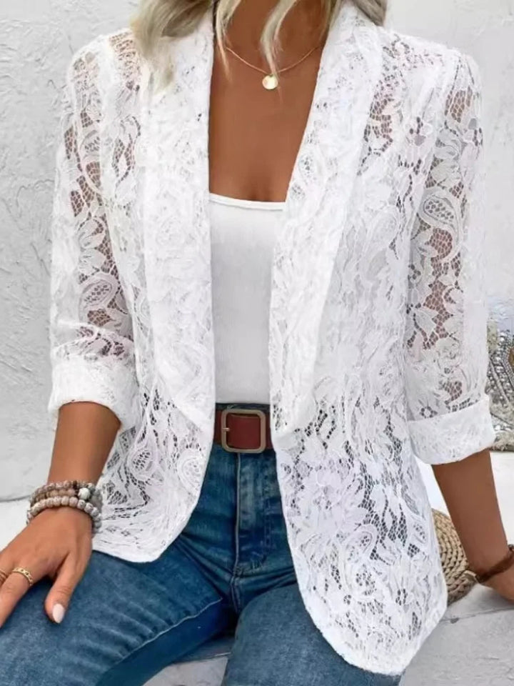 Camille Sheer Lace Blazer