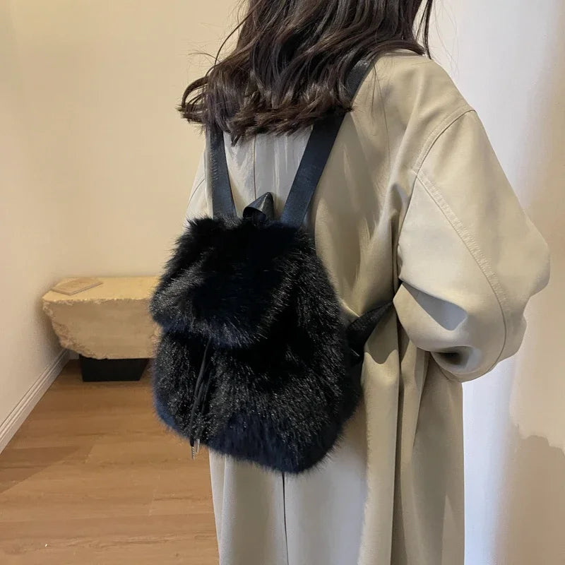 Plush Theory Faux Fur Backpack