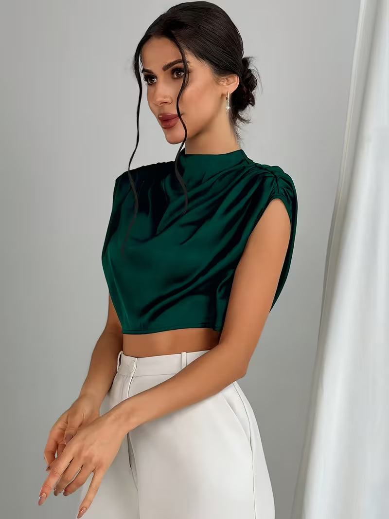 Silque Satin Drape Blouse