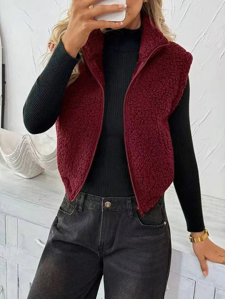 Vail Cropped Teddy Vest