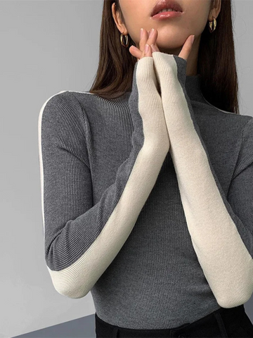 Eclipse Contrast Knit Turtleneck