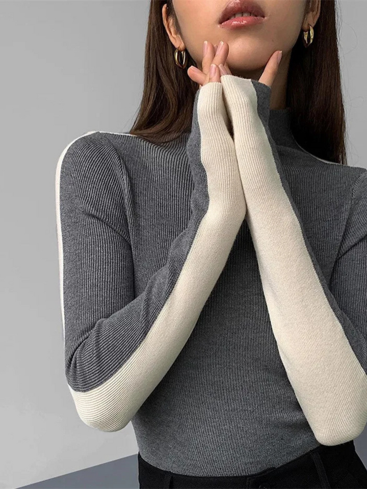 Eclipse Contrast Knit Turtleneck
